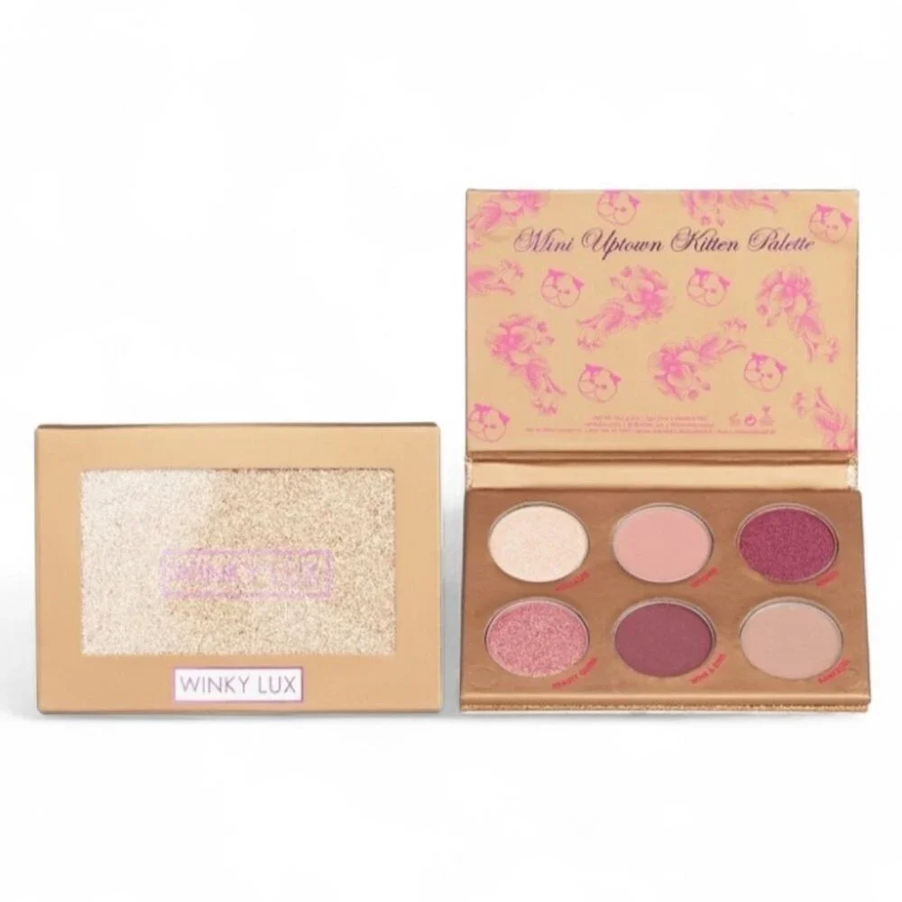 New WINKY LUX Mini Uptown Kitten Palette - Cream, Pink, Gold